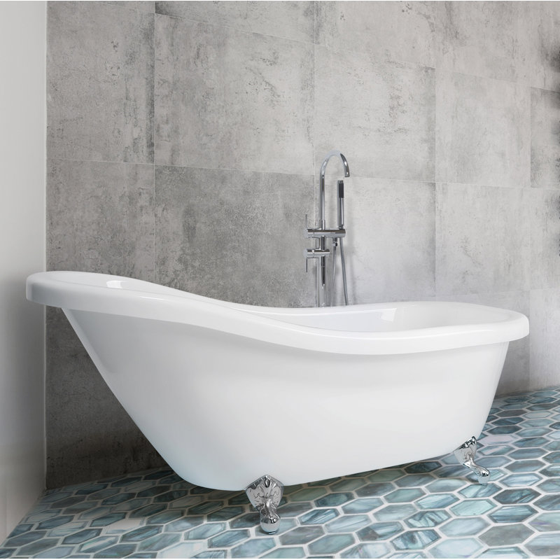 Jodha 1700mm x 800mm Freestanding Soaking Acrylic Bathtub