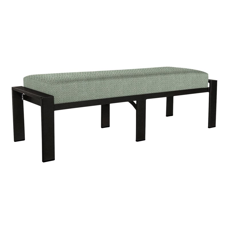 Studio Patio Bench, Carbon Black, Mainstreet Latte