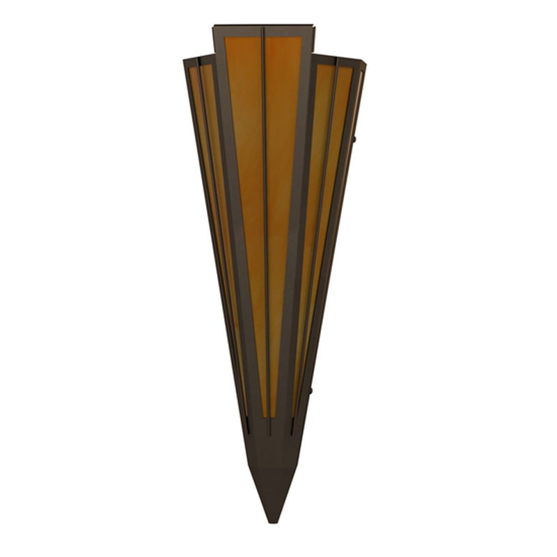 Brum 2 - Light Flush Mounted Sconce, Ambra Siena, Oil Rubbed Bronze