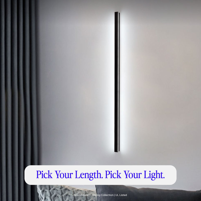 Minimalist Linear Wall Lamp (3 Temperature Dimmable), 24" H x 1.5" W x 1.5" D
