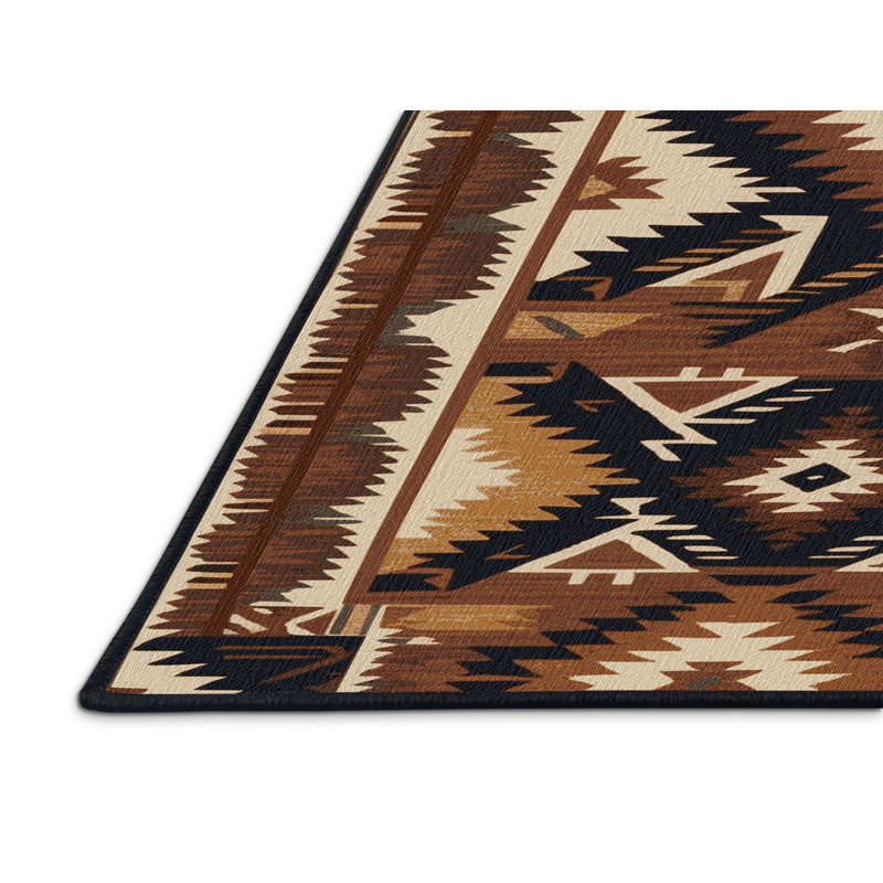  Tapis lavable Southwestern Aztec Southwestern, Rectangulaire 8 pi x 10 pi