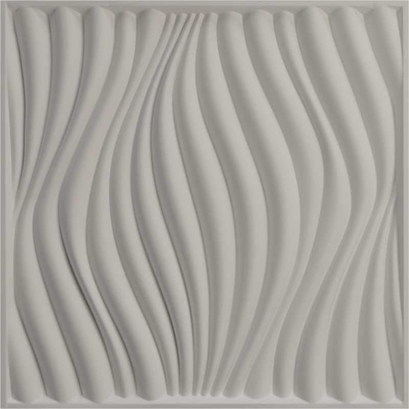 Panneau mural décoratif 3D l 19 5/8 po x H 19 5/8 po Billow EnduraWall, métallique (couvre 2,67 pieds carrés)
