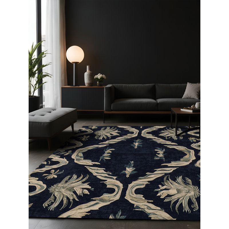 Tapis gris soyeux et moelleux, Carré 8 pi