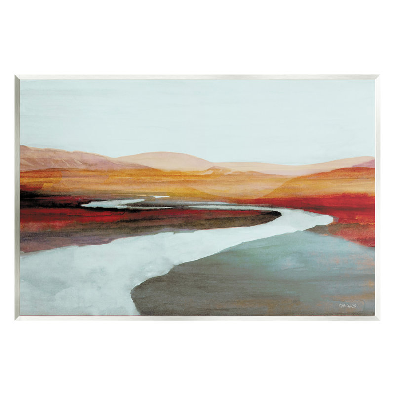 «Flowing River Landscape» par Stellar Design Studio, H 13 po x l 19 po