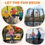 FIZITI 12FT Round Backyard Trampoline with Safety Enclosure, Basketball Hoop, Sprinkler, Lights,Outdoor Recreational Trampoline-121543302