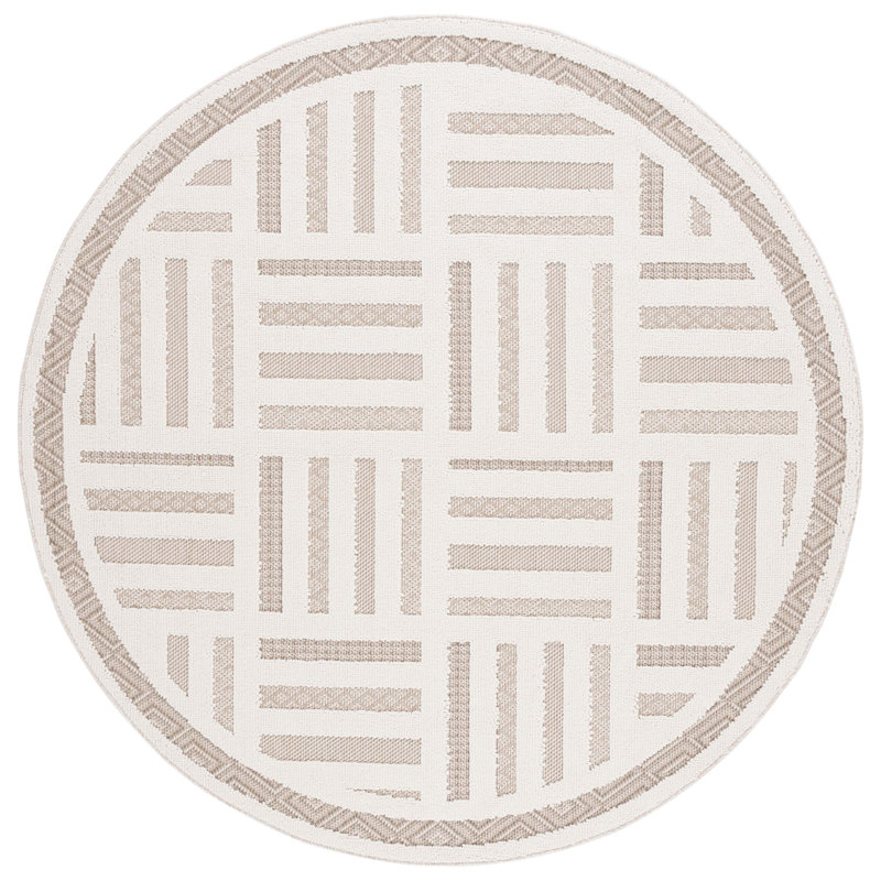 Daevon Performance Geometric Rug, Round 6'7"