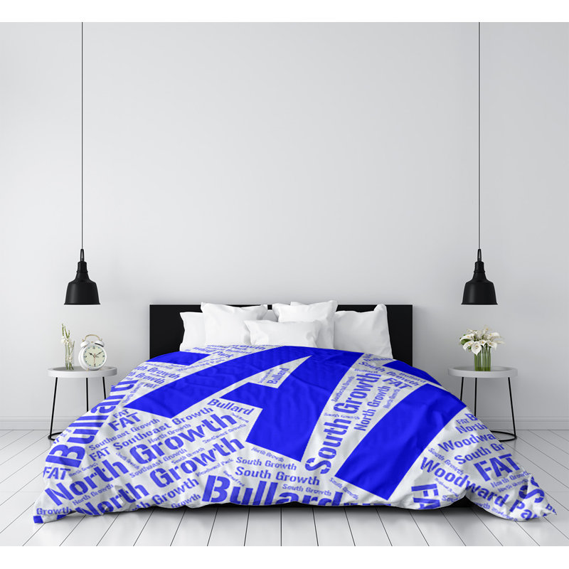 Fresno Polyester Duvet Cover, Brushed Polyester, Queen Duvet Cover, Blue