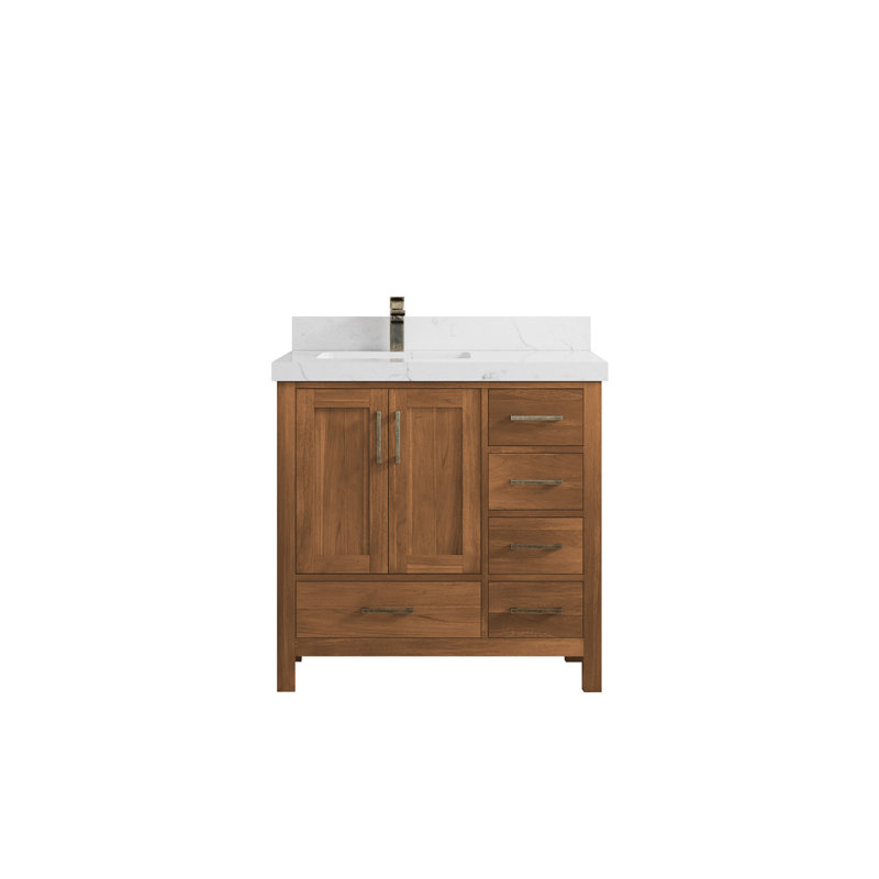 Ensemble de meuble-lavabo simple 36 po Malibu, Calacatta Nuvo