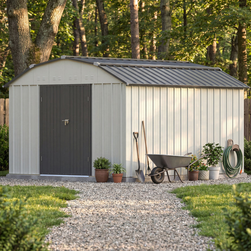 10 ft. W x 12 ft. D Metal Storage Shed