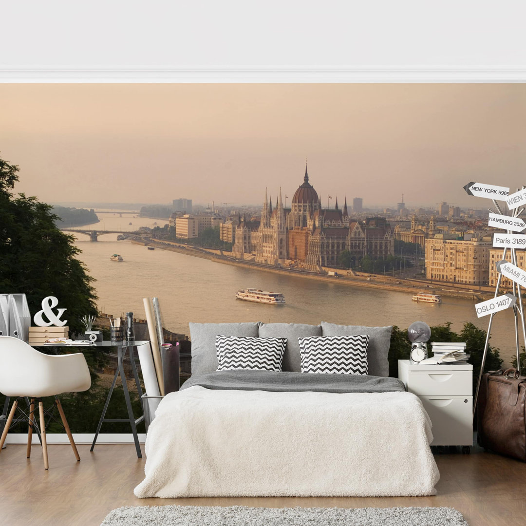 Matt Fototapete Budapest Skyline 1,9 m x 288 cm