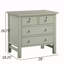 Table de chevet 4 tiroirs avec rangement - Gris antique-554809693