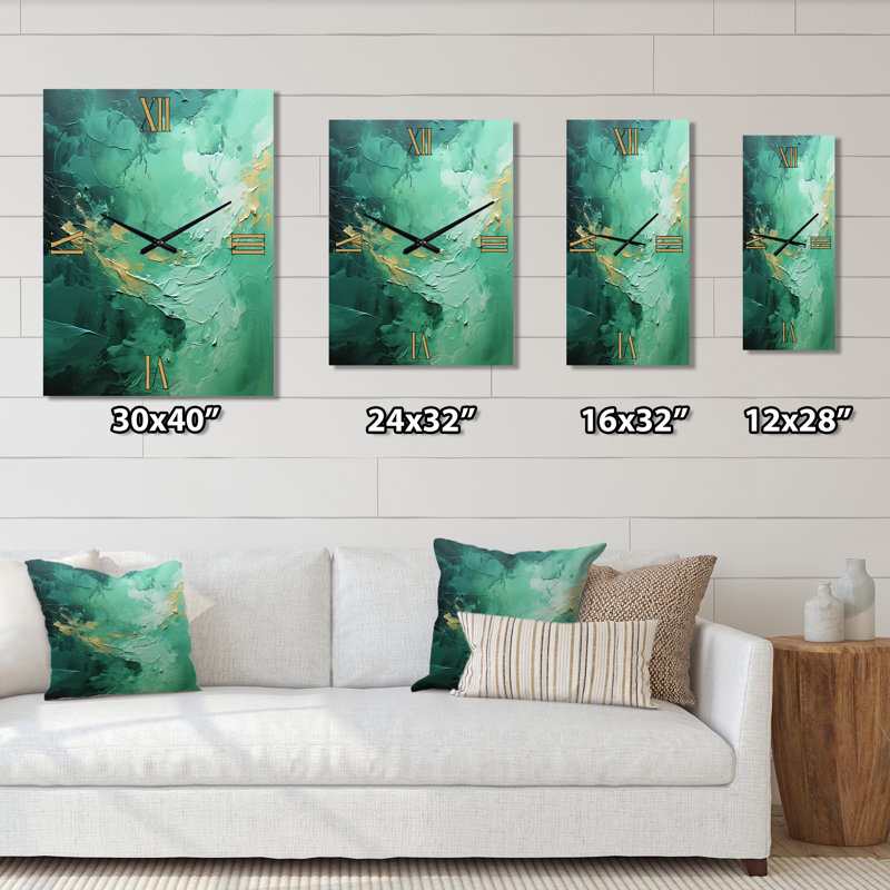 Horloge murale Emerald Euphoria I - Paysages, Petit