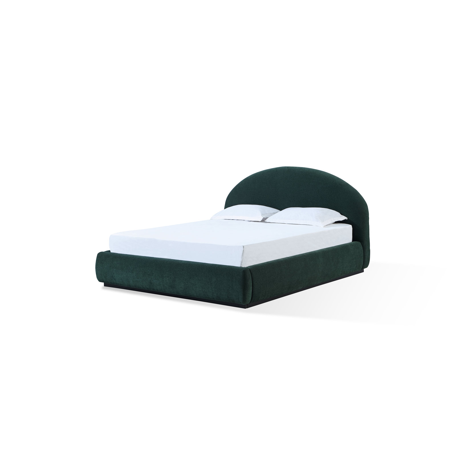 Spann Upholstered Bed, King, Emerald