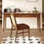 Nut-brown Rectangular Solid Wood with 2 drawers Writing desk-2128602001