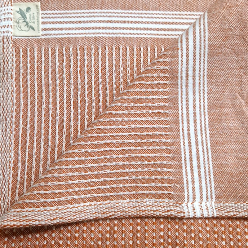 Aindrea 100% Cotton Ribbed Bath Sheet