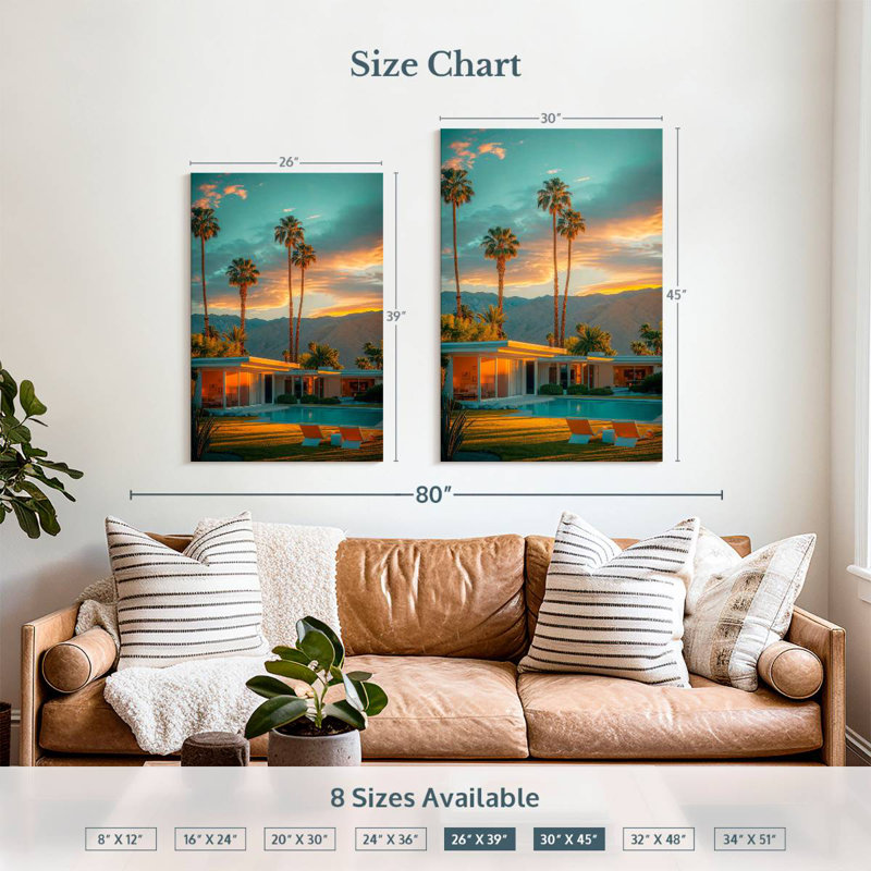 Lilie Palm Springs Golden Sunset, H 39 po x l 26 po