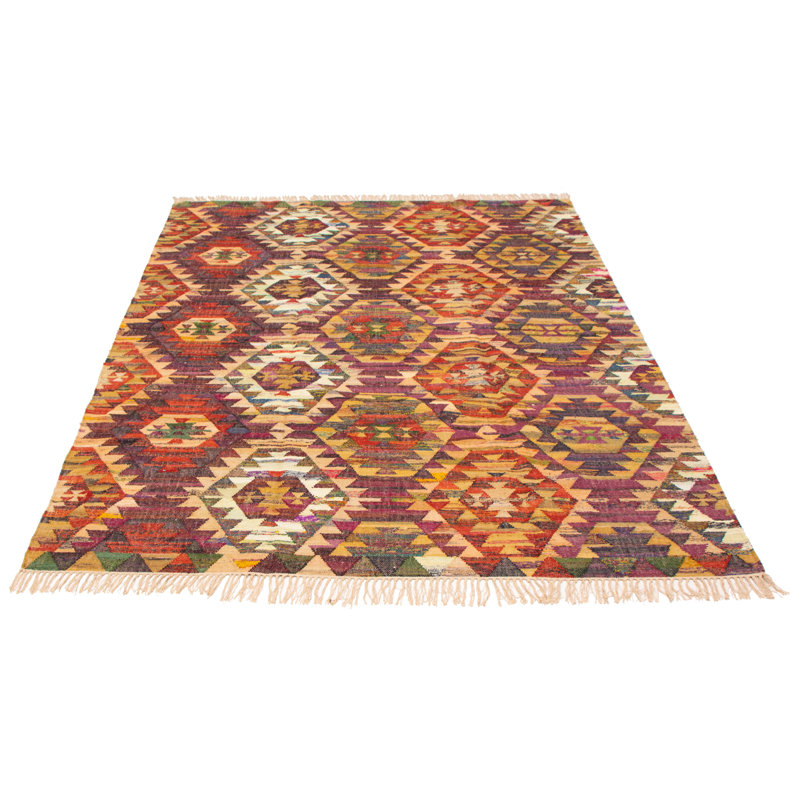 Jeu de couleurs kilim bourgogne, Rectangle 9 pi x 12 pi