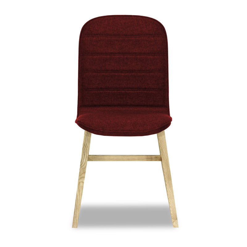 Caulfield 46cm H Fabric Upholstered Side Chair, Ruby