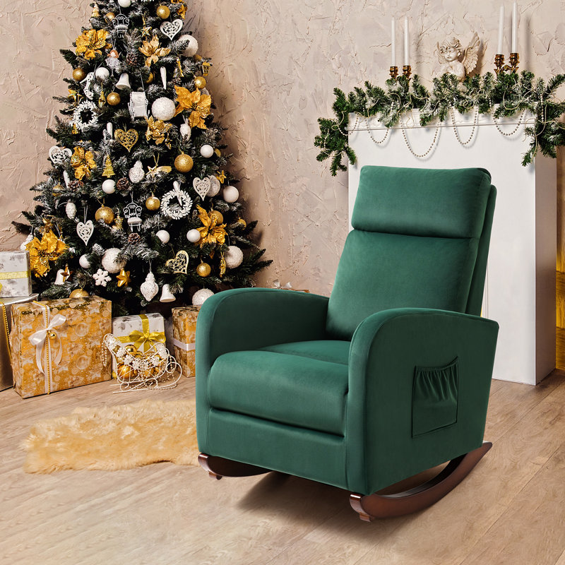 Chaise berçante Devin, Vert
