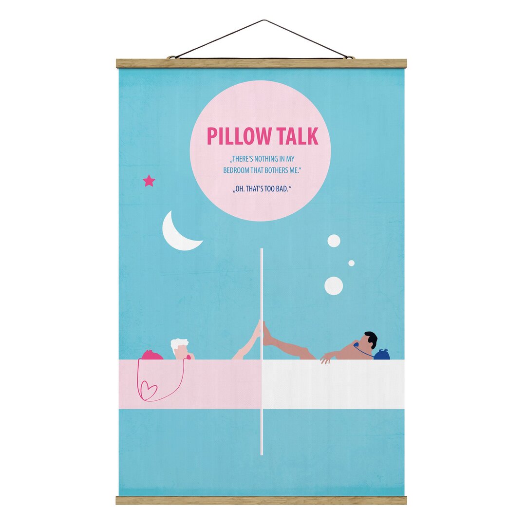 Stoffbild mit Plakatstreifen - Filmposter Pillowtalk - Portrait 3:2