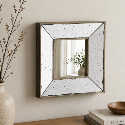 Distressed Silver Accent Mirror,Wall Mirror