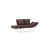 100 % polyester brun est en rupture de stock