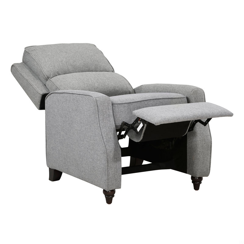 Fauteuil inclinable rembourré en tissu, Gris