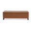  Banc de rangement polyvalent avec repose-pieds rectangulaire, table basse à plateau relevable, revêtement en similicuir, brun