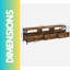 Industrial TV Stand Unit With Rustic Brown Storage Shelves Living Room