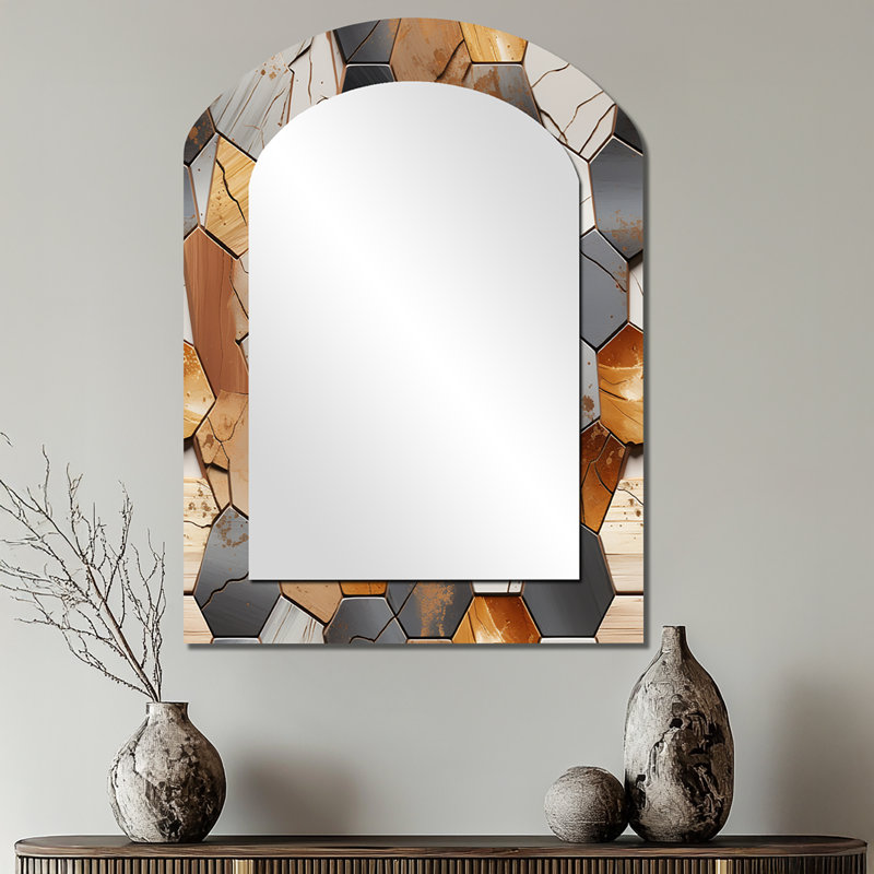 Motif bohème de style hexagonal rustique de Predmore, 34 po x 25 po