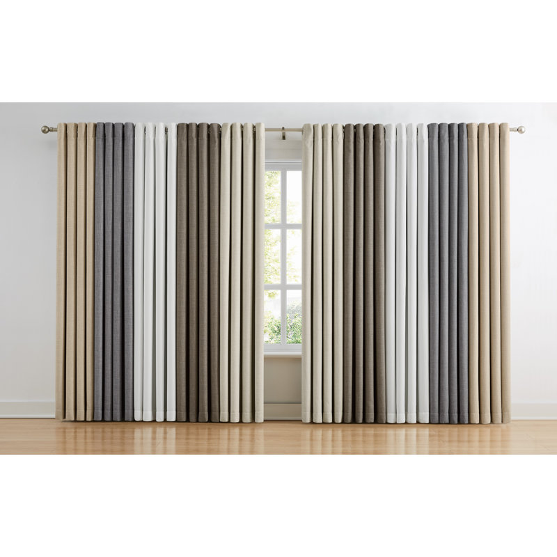 Paire de rideaux occultant avec œillets SUNBARRIER I-SNAP , Gris, L 100 po x L 84 po