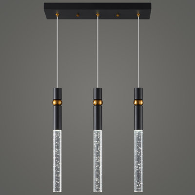 Nakendra - Light Modern Dining Room Light Fixtures Ceiling Dimmable LED Crystal Pendant Light