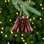 Embossed Christmas Bell Ornaments - 6" - Set Of 2-362192791