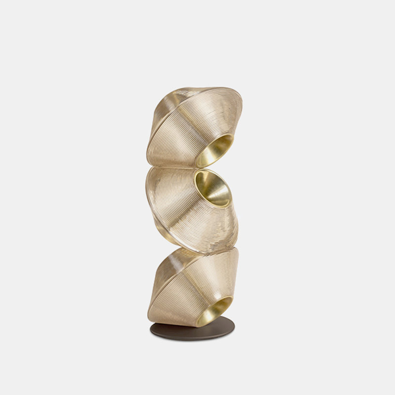 Black+Gold Metals + Resin Free form Floor Lamps