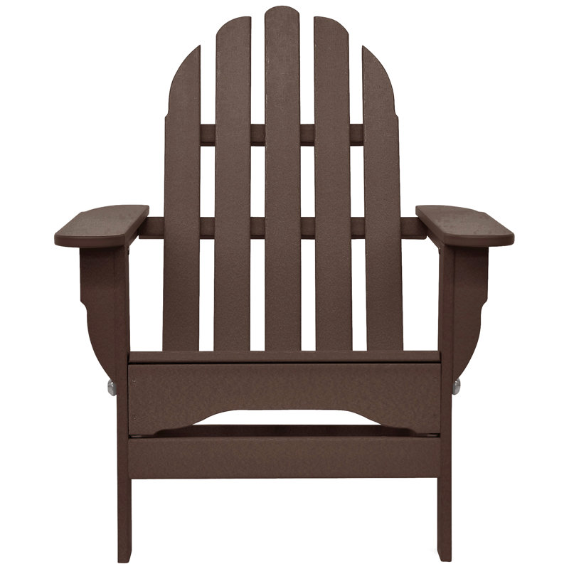 Leighton Foldable Outdoor Adirondack Chair, Chocolate