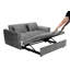 Canapé-lit pliable 65 po 3-en-1 de grande taille, canapé-lit double en velours moderne, canapé-lit avec dossier et coussins réglables, convient au salon et à la chambre à coucher-284417364