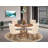 5-Piece Modern Dining Table Set with Polyester Fabric 4 Padded chairs, Button-Tufted Backs, and a Dining Table (Finish Option)-550425559-550425560-550425556