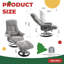 Fauteuil inclinable pivotant moderne avec repose-pieds Ultimate Relaxation | Massage 5 points, chaleur et inclinaison de 140 ° | Tissu en chenille moelleux-24613274