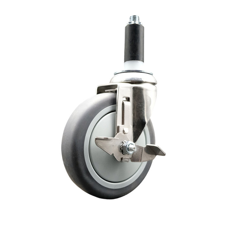 Frein à roulettes extensible en caoutchouc thermoplastique 316SS