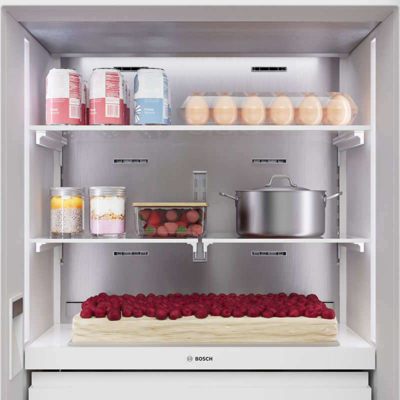 30" Bottom Freezer Built-in Refrigerator, custom panel