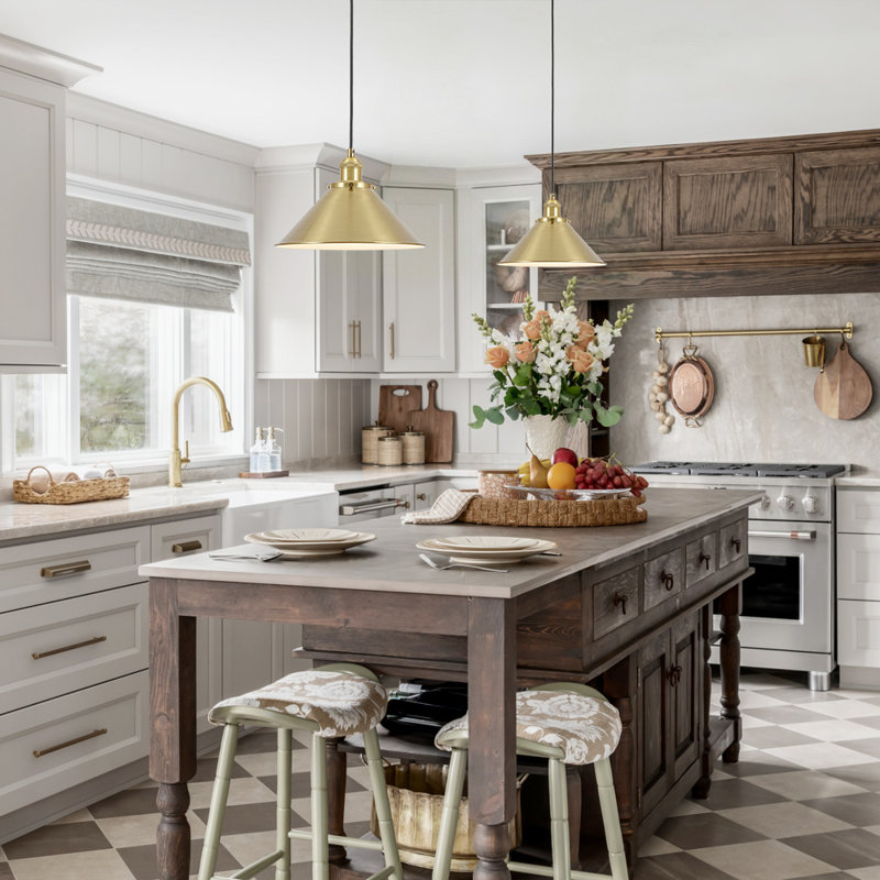 1 - Light Brass Pendant