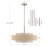 6-Light Dimmable Natural Rope Drum Pendant Chandelier in Nickel-1287090849