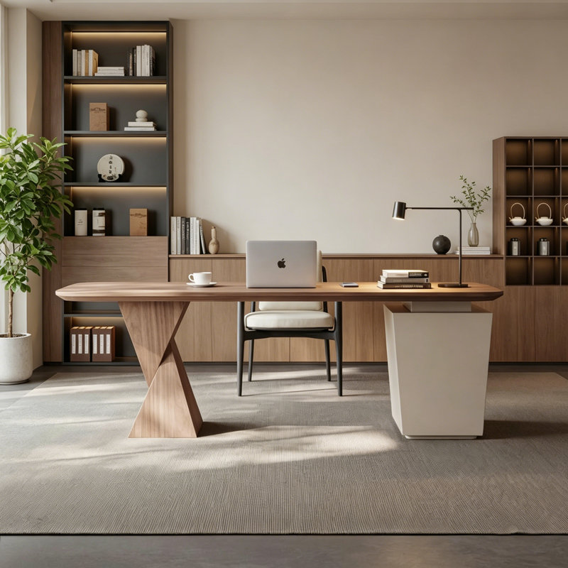 Bureau rectangulaire Modern, H 29,5 po x l 63 po x P 27,56 po