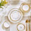 Gem Cut Gold Bone China Dinner Plate