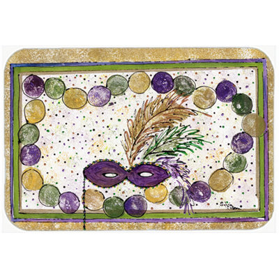 East Urban Home Mardi Gras Glass Cutting Board