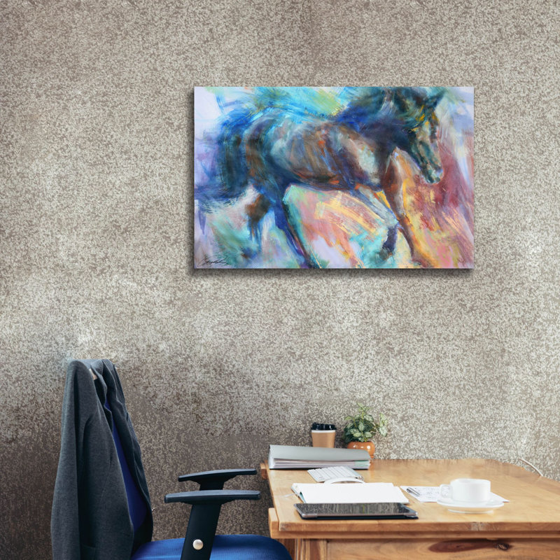 Erlen " Equine Fiesta " Print, 26" H x 40" W x 1.5" D