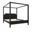 Lit plateforme à baldaquin en bois avec tête de lit et pieds de soutien, cadre de lit pour chambre à coucher-1261279036-1261279037