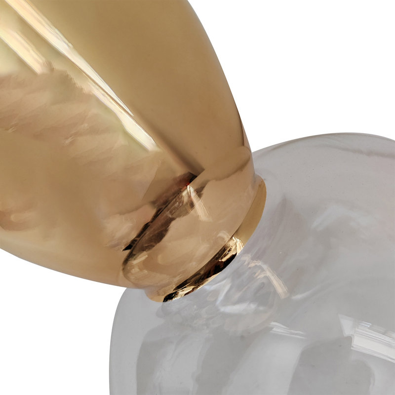 Coriddi Glass Table Vase, 29.5cm H  x 20.5cm W  x 20.5cm D, Gold
