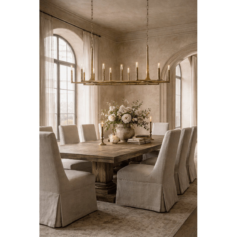 Lustre linéaire 54 po Birch, 11 Lights, H 23 po x l 19 po x P 54 po