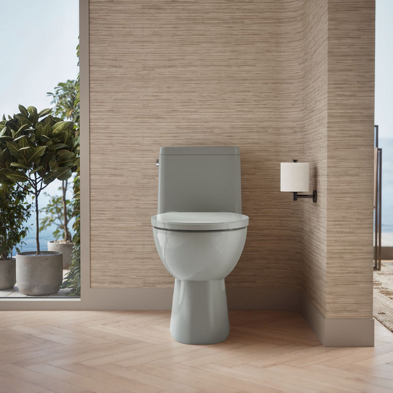 Toilette allongée écoénergétique Reach ™ 1,28 GPF, Gris glacé